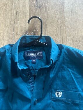 Panhandle Select Boys Teal Button-Down Shirt